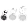 SM Fantasy Plug Bijou Bean Silver S 6 x 2.3cm Noir